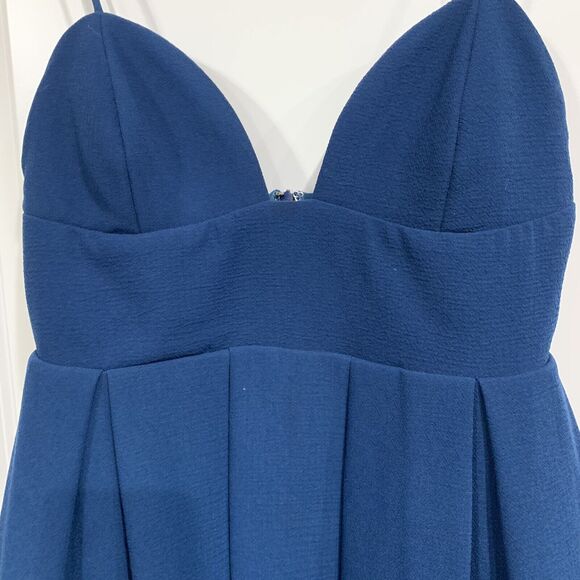 Rubber Ducky L Dress Blue V-neck Sleeveless Cocktail Party Productions Women’s - Picture 3 of 8